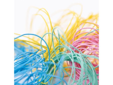 folia Cordon en caoutchouc PASTEL, 4 couleurs de 5 m assorti