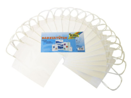 folia Sac en papier, 240 x 120 x 310 mm, blanc