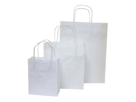 folia Sac en papier, 240 x 120 x 310 mm, blanc