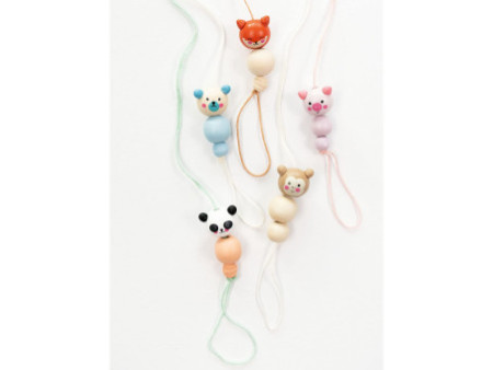 folia Perles en bois CUTE ANIMALS, rond