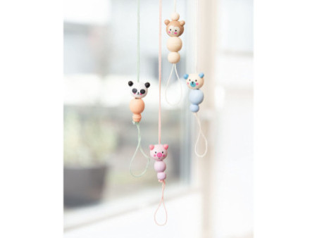 folia Perles en bois CUTE ANIMALS, rond