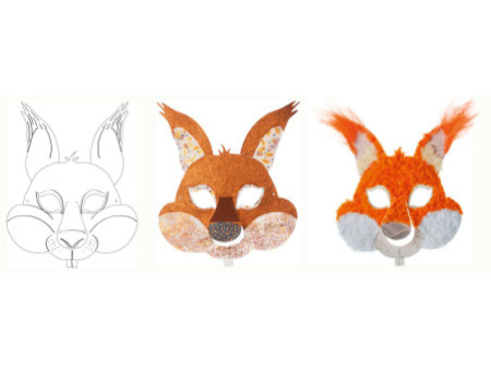 folia Masques pour enfants 'Animaux de la forêt', blanc