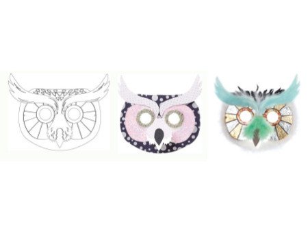 folia Masques pour enfants 'Animaux de la forêt', blanc
