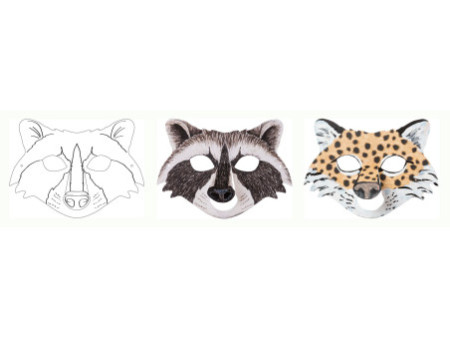 folia Masques pour enfants 'Animaux de la forêt', blanc