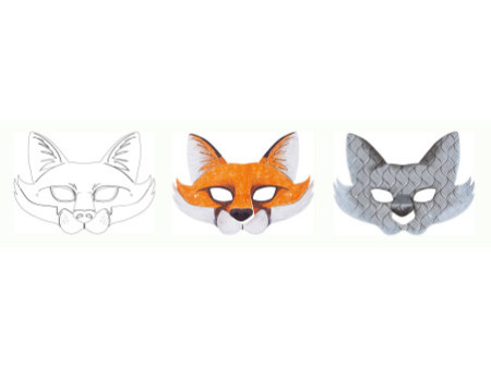 folia Masques pour enfants 'Animaux de la forêt', blanc