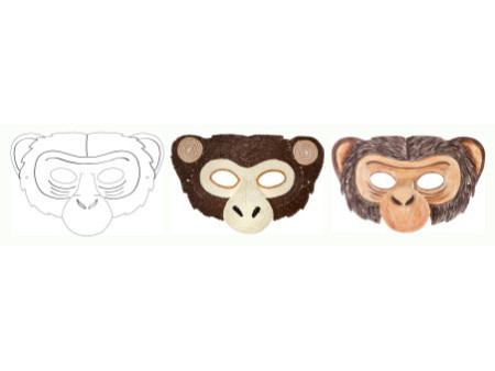 folia Masques pour enfants 'Animaux exotiques', blanc