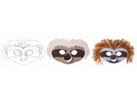 folia Masques pour enfants 'Animaux exotiques', blanc