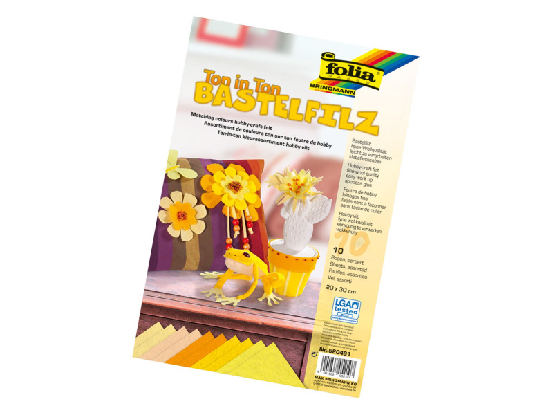 folia Feutrine de bricolage TON-IN-TON MIX, jaune