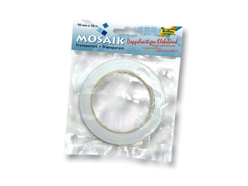 folia Ruban adhésif double face, 10 mm x 18 m, transparent