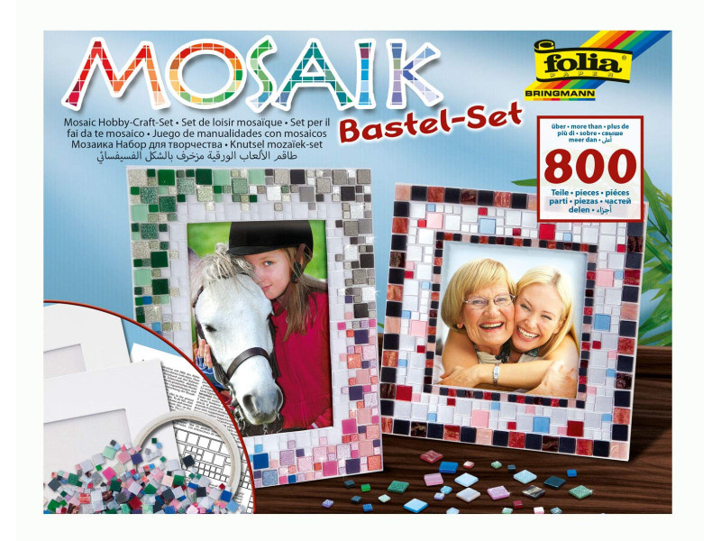 folia Kit créatif Mosaïque, plus de 800 pièces, 2 cadres-