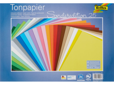 folia Papier de couleur, (L)350 x (H)500 mm, assorti