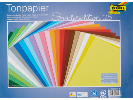 folia Papier de couleur, (L)350 x (H)500 mm, assorti