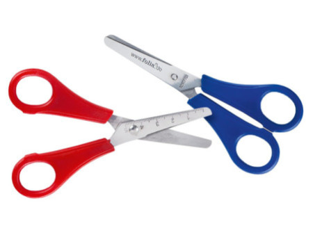 folia Ciseaux de bricolage pour enfants, rond, L: env.135 mm