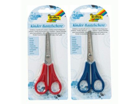 folia Ciseaux de bricolage pour enfants, rond, L: env.135 mm