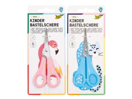 folia Ciseaux de bricolage pour enfants, pointu, L: 135 mm