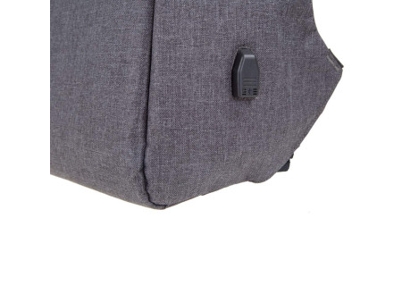 Lightpak Sac à dos 'SAFEPAK', avec port USB, gris