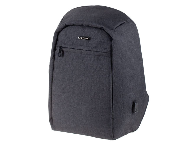 Lightpak Sac à dos 'SAFEPAK', avec port USB, anthracite