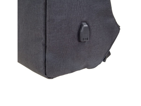 Lightpak Sac à dos 'SAFEPAK', avec port USB, anthracite