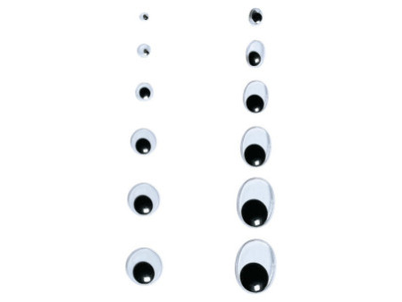 folia Oeil vacillant, rond, 12 mm, non adhésif