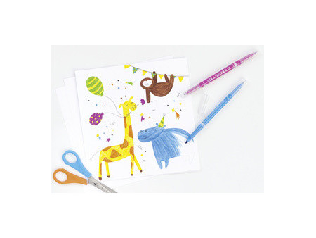 folia Feutre double de coloriage 2 en 1, étui de 10