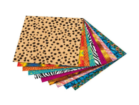 folia Feuille de papier à plier 'Wildlife', 150 x 150 mm