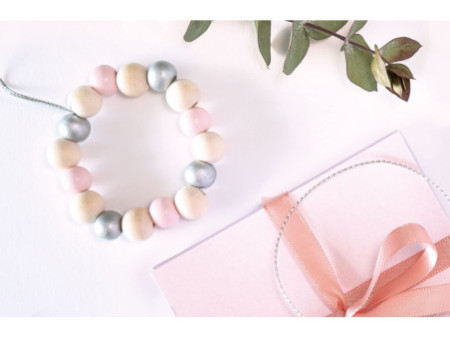 folia Kit Etoiles en perles en bois PASTEL, 161 pièces