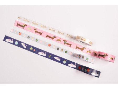 folia Ruban adhésif décoratif Washi-Tape Noël FALALA, set 4