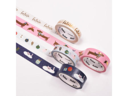 folia Ruban adhésif décoratif Washi-Tape Noël FALALA, set 4
