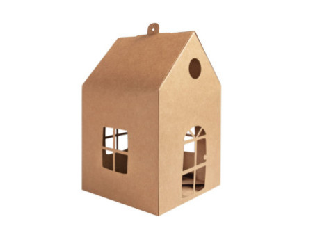 folia Maisonnette en carton kraft, 110 x 110 x 190 mm