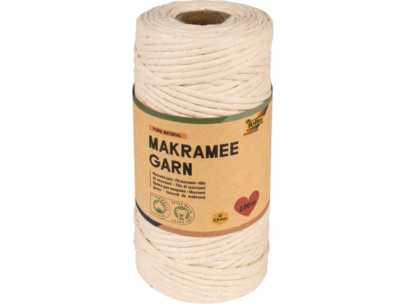 folia Fil de macramé PURE NATURAL, longueur: 100 m