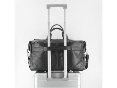 Alassio Sac de voyage 'Weekender TORO', en cuir, noir
