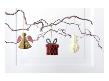 folia Décoration alvéolée CHRISTMAS, set cadeau de 3