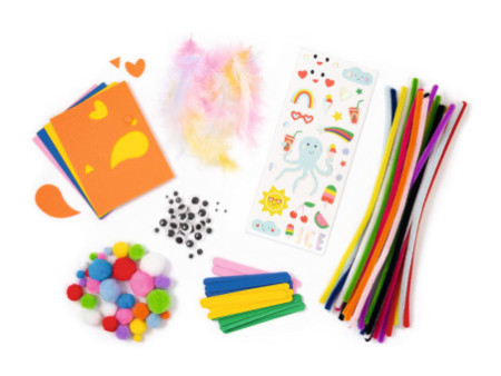 folia Kit d'activités en fil chenille RAINBOW, 212 pièces