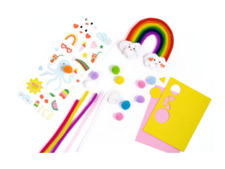 folia Kit d'activités en fil chenille RAINBOW, 212 pièces