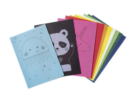 folia Carton à broder 'Animals', 175 x 245 mm, multicolore