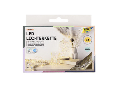 folia Guirlande lumineuse LED, fonctionne à pile, 20 LED