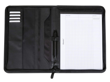 Alassio Organiseur avec zip LORENZO, A4, noir