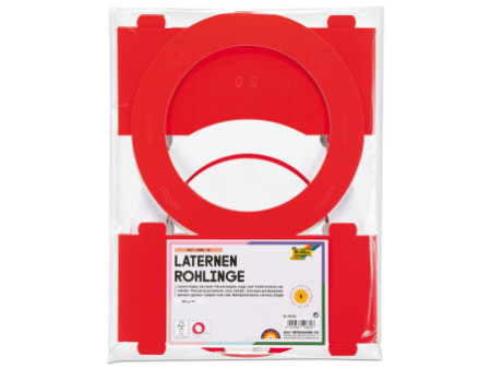 folia Pièces en carton pour lanterne, rouge