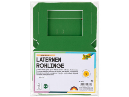 folia Pièces en carton pour mini lanterne, vert