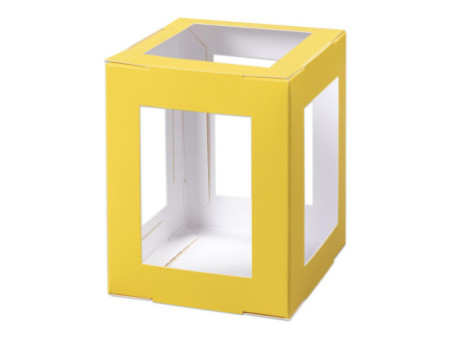 folia Pièces en carton pour lanterne, 135x135x180 mm, jaune