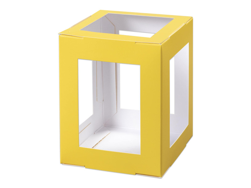 folia Pièces en carton pour lanterne, 135x135x180 mm, jaune