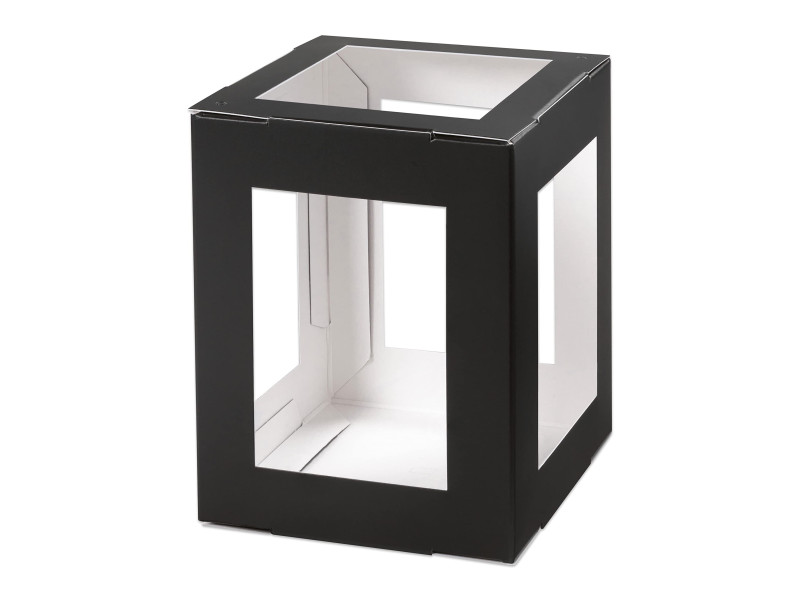 folia Pièces en carton pour lanterne, 135x135x180 mm, noir