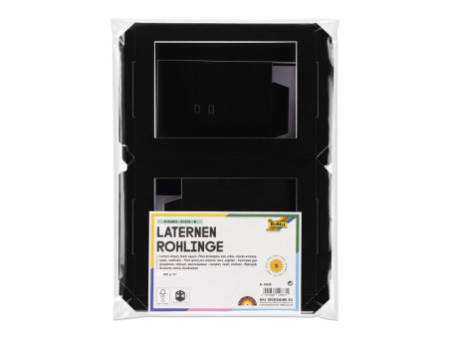 folia Pièces en carton pour lanterne, 135x135x180 mm, noir