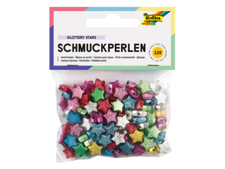 folia Bijoux en perle 'Glittery Stars', lisse/en relief