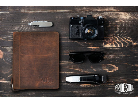 PRIDE&SOUL Housse en cuir PERKINS, en cuir, marron