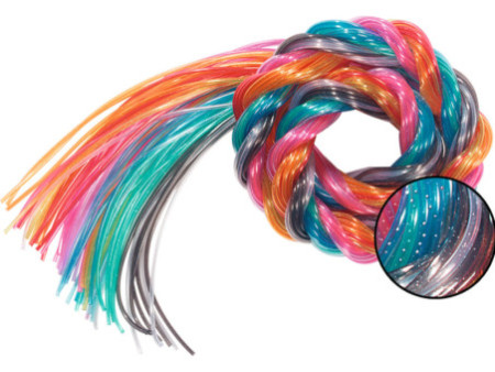 folia Fil pour scoubidou Glitter Mix, longueur: 1 m