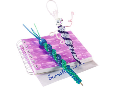 folia Fil pour scoubidou Glitter Mix, longueur: 1 m