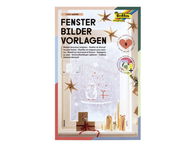 folia Modèle de décoration pour fenêtres 'COSY WINTER'
