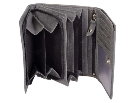 PRIDE&SOUL Portefeuille pour dames RFID, en cuir, gris