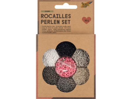 folia Set de perles de rocaille ARGENT
